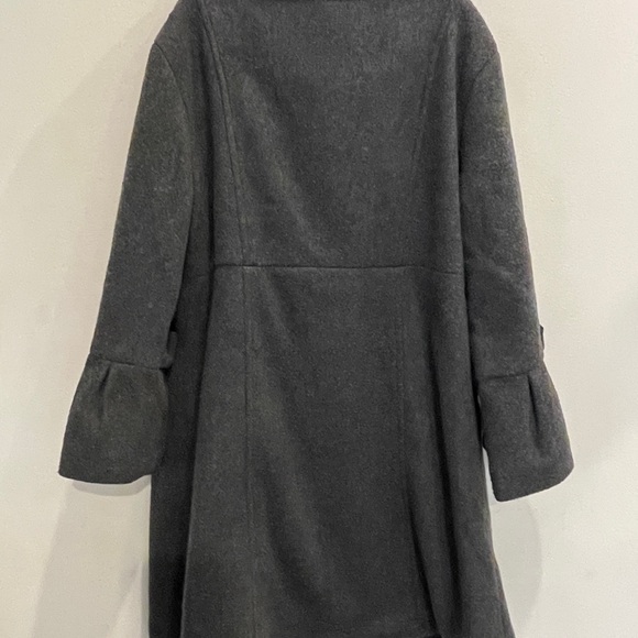 Finesse Girls Gray Coat Single Large Buttons - Picture 5 of 8